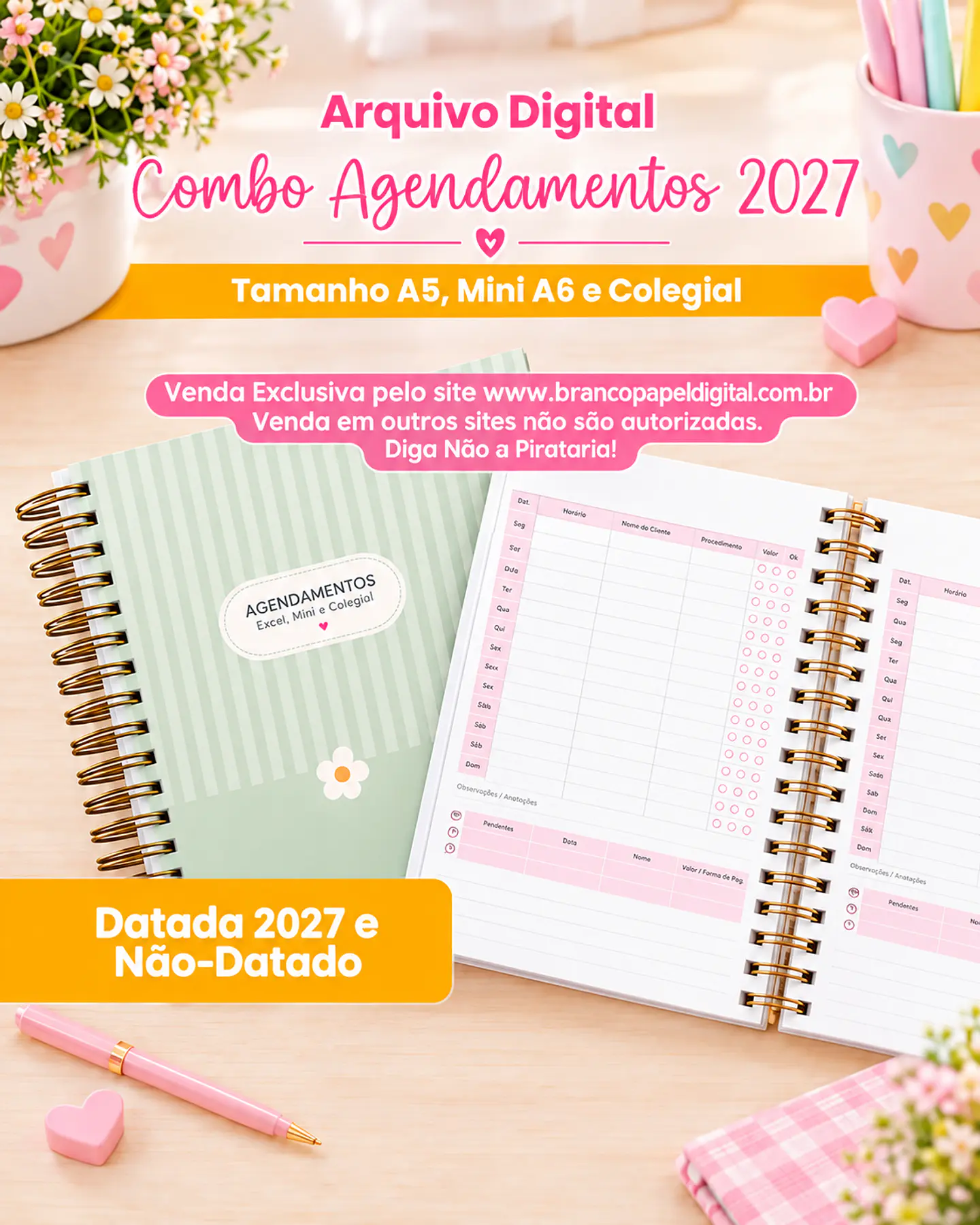 Encadernação - Combo Agendamentos 27 1