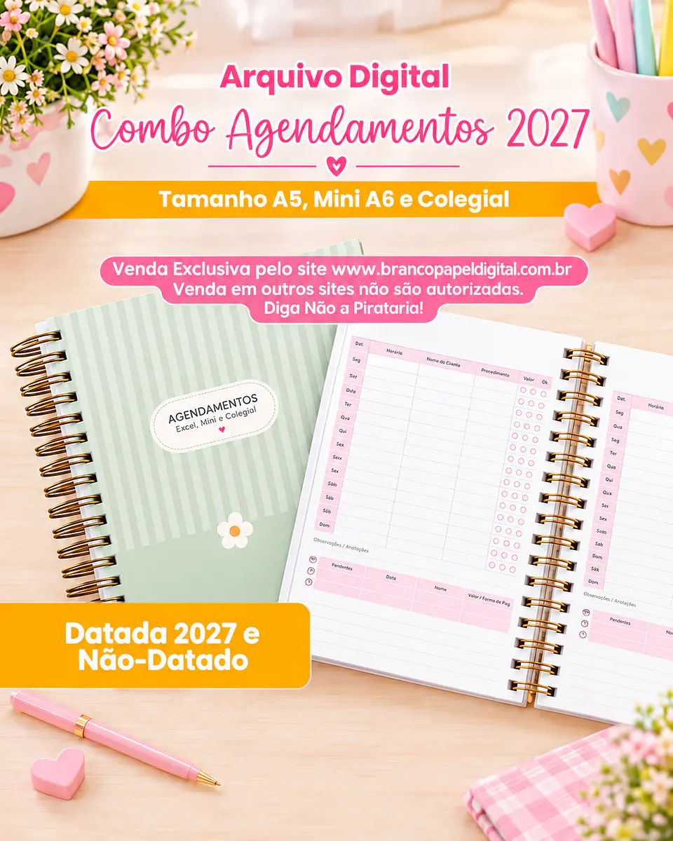 Encadernação - Combo Agendamentos 27 1