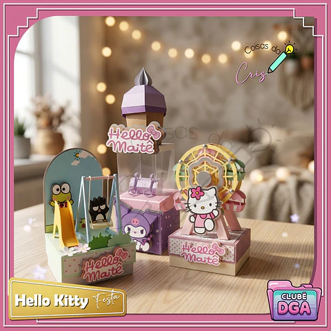 Arquivo de Corte Kit Festa Hello Kitty 1