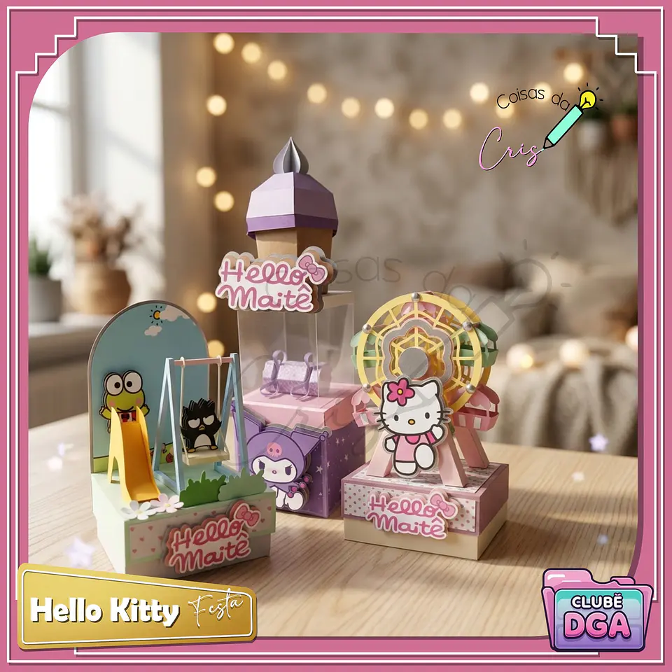 Arquivo de Corte Kit Festa Hello Kitty 1 1