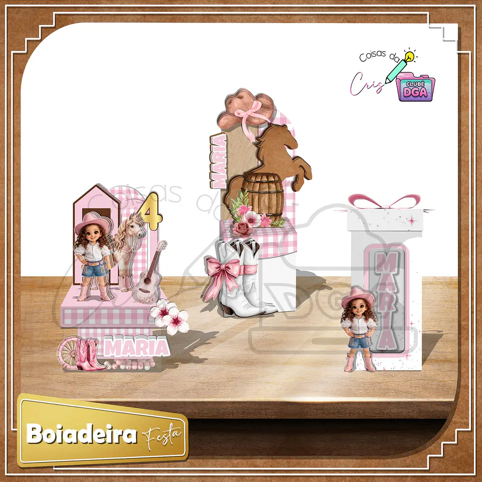 Arquivo de Corte Kit Festa Boiadeira Cowgirl 1 1