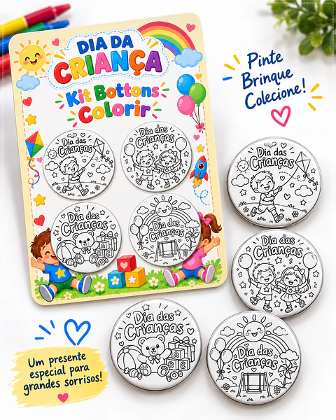Arquivo de Corte Bottons Colorir 5x5 2