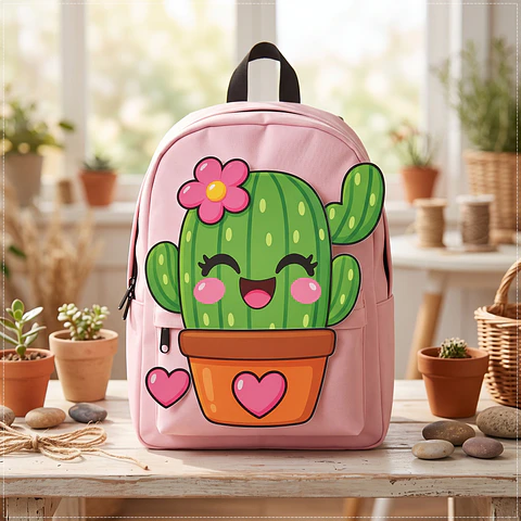 Arquivo de Corte Dia das Crianças Mochila Maluca Cacto 82