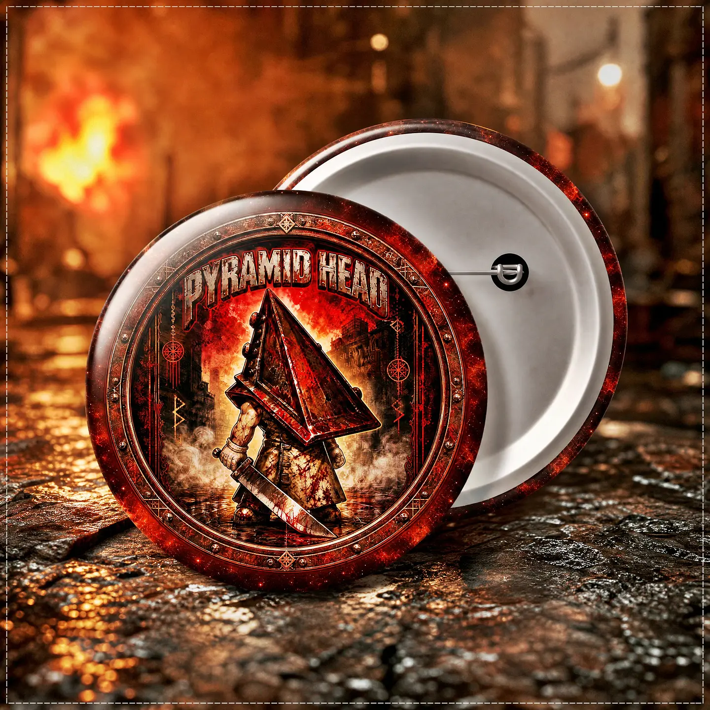 Arquivo de Corte Botton Pyramid Head Terror Halloween 29 1