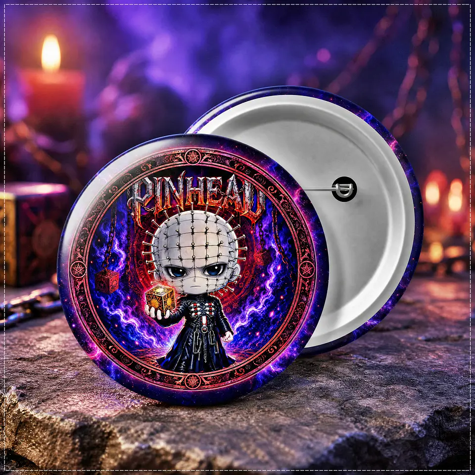Arquivo de Corte Botton Pinhead Terror Halloween 27 1