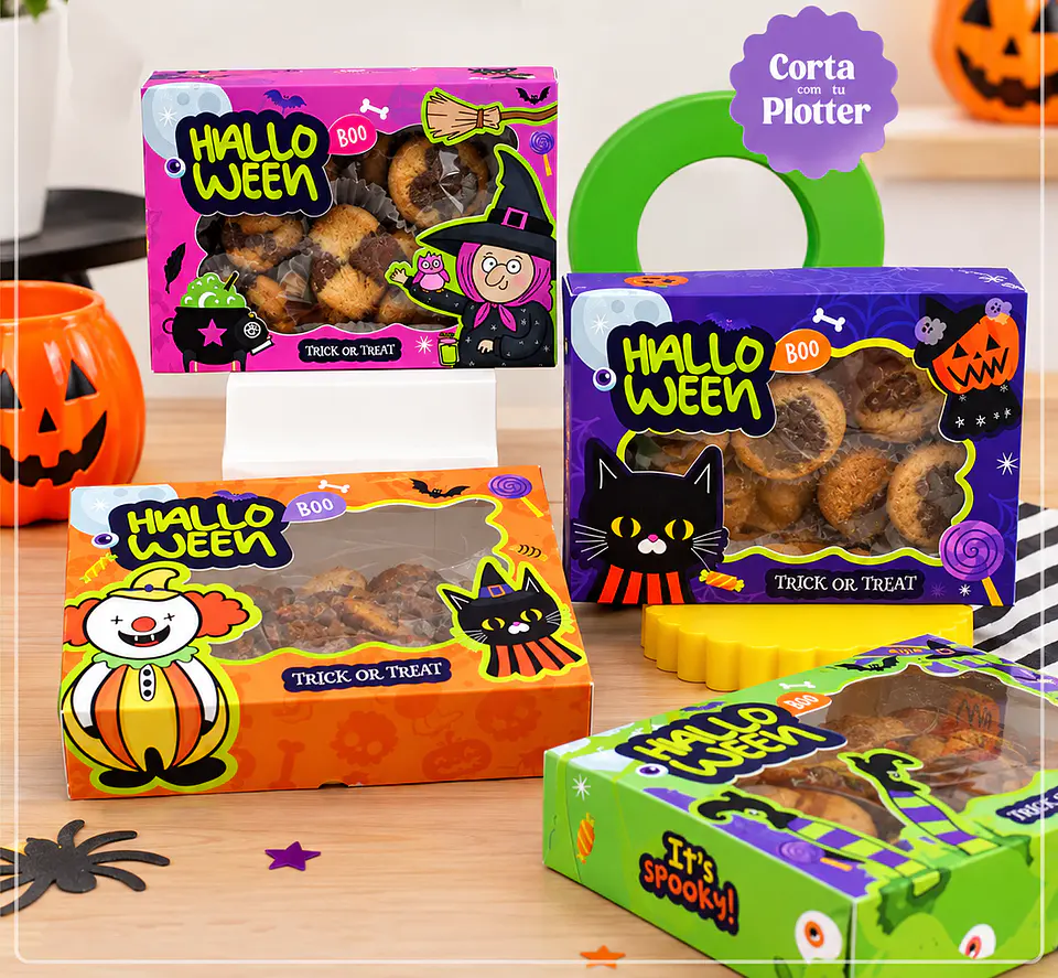 Arquivo de Corte Caixa Cockie Halloween FCM 1 1
