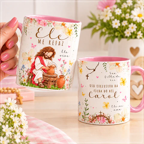 Sublimação - Caneca Ele Me Refaz