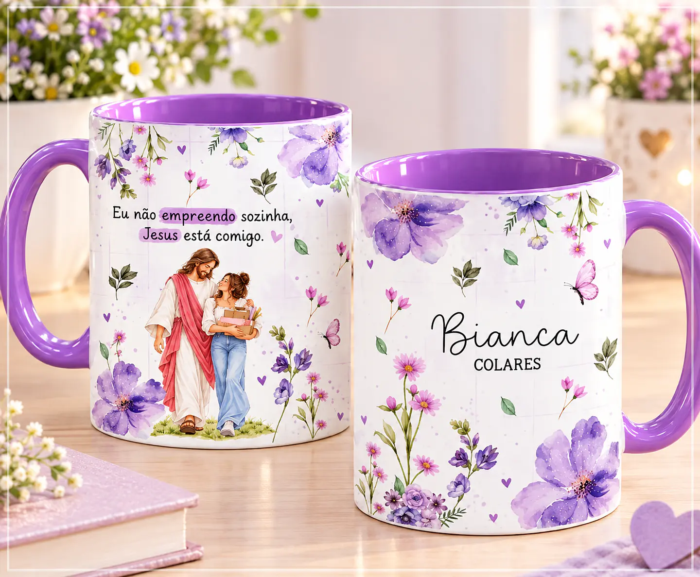 Sublimação - Caneca Eu não Empreendo Sozinha, Jesus está Comigo 1