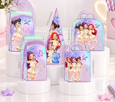 Arquivo de Corte Kit Festa K-Pop Demon Hunters Guerreiras do K-Pop Huntrix 2