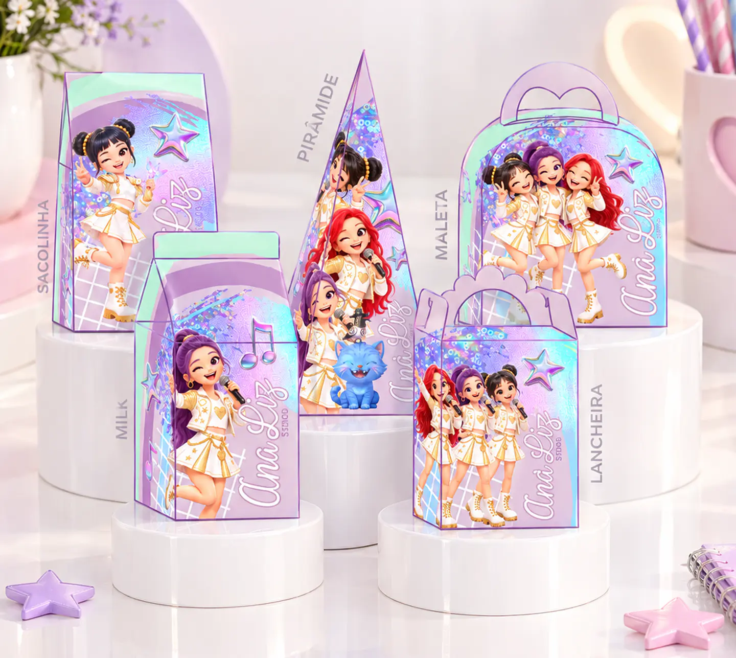 Arquivo de Corte Kit Festa K-Pop Demon Hunters Guerreiras do K-Pop Huntrix 2 1