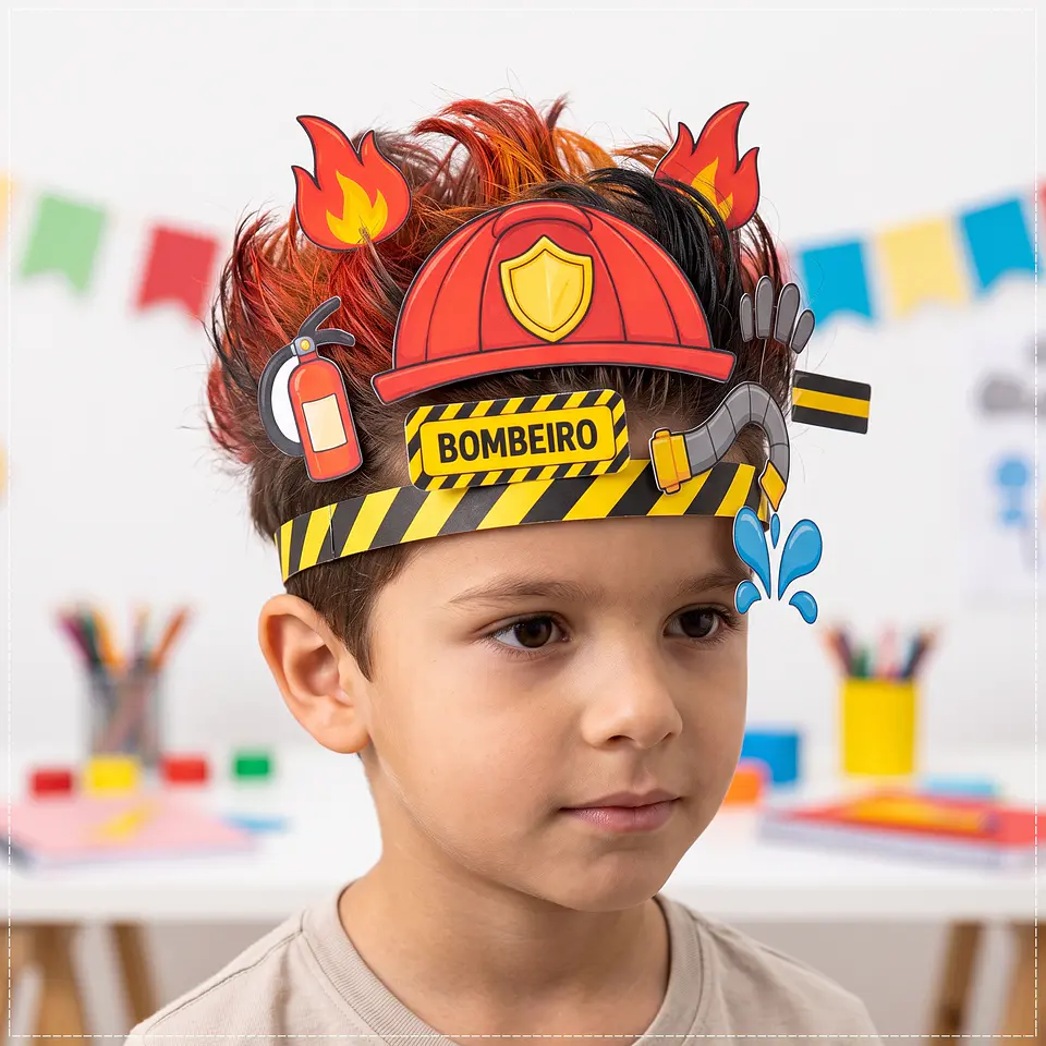 Arquivo de Corte Dia das Crianças Cabelo Maluco Bombeiro 137 1