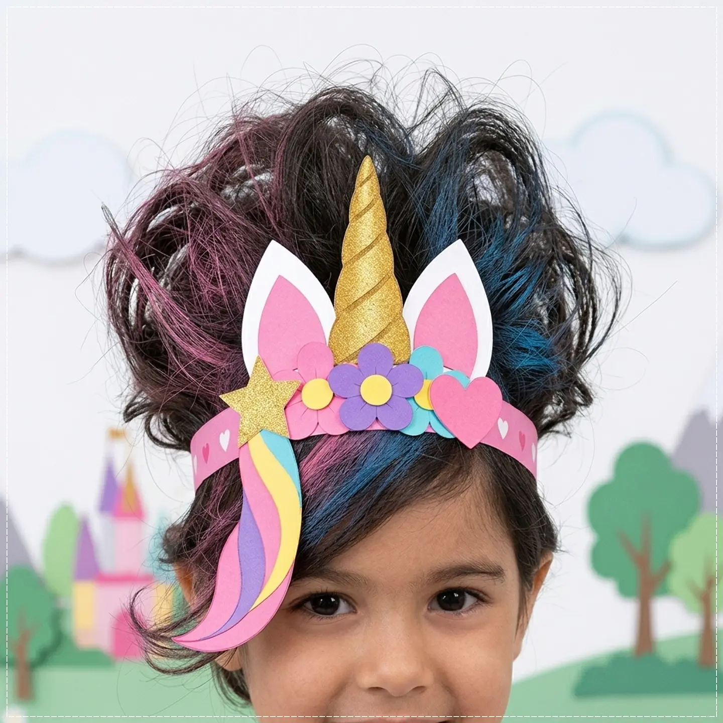 Arquivo de Corte Dia das Crianças Cabelo Unicórnio 126 1