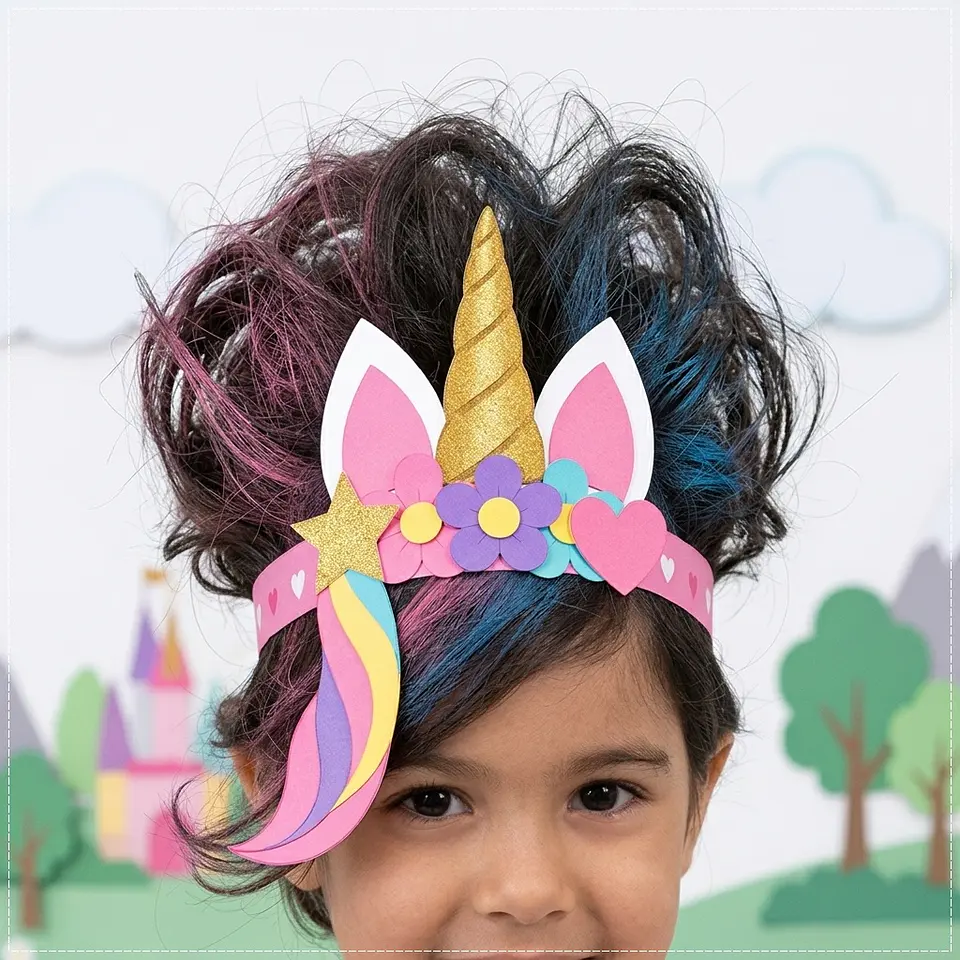 Arquivo de Corte Dia das Crianças Cabelo Unicórnio 126 1