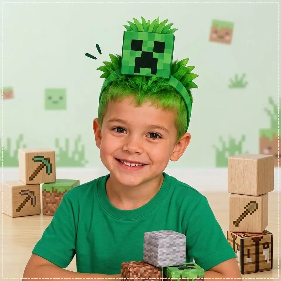 Arquivo de Corte Dia das Crianças Cabelo Minecraft 124 1