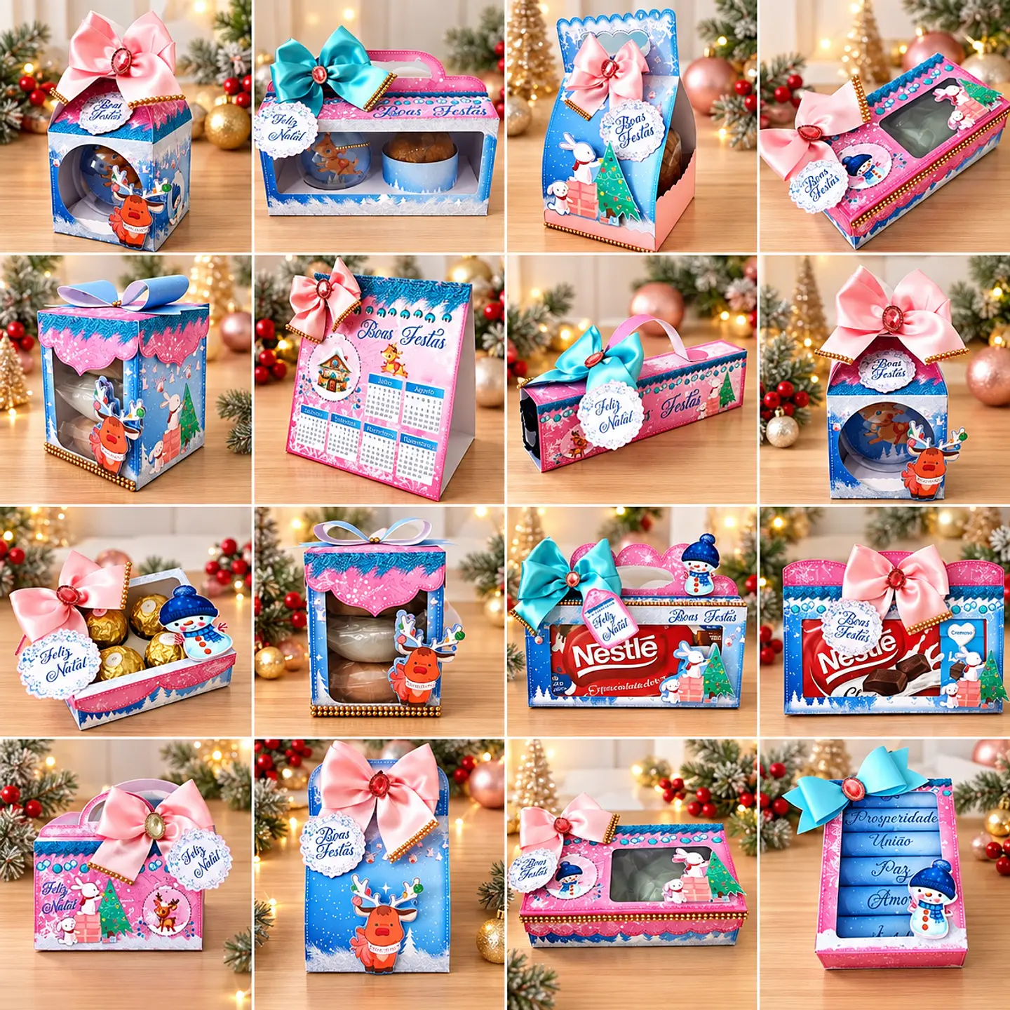 Arquivo de Corte Rosa e Azul Natal 1 1