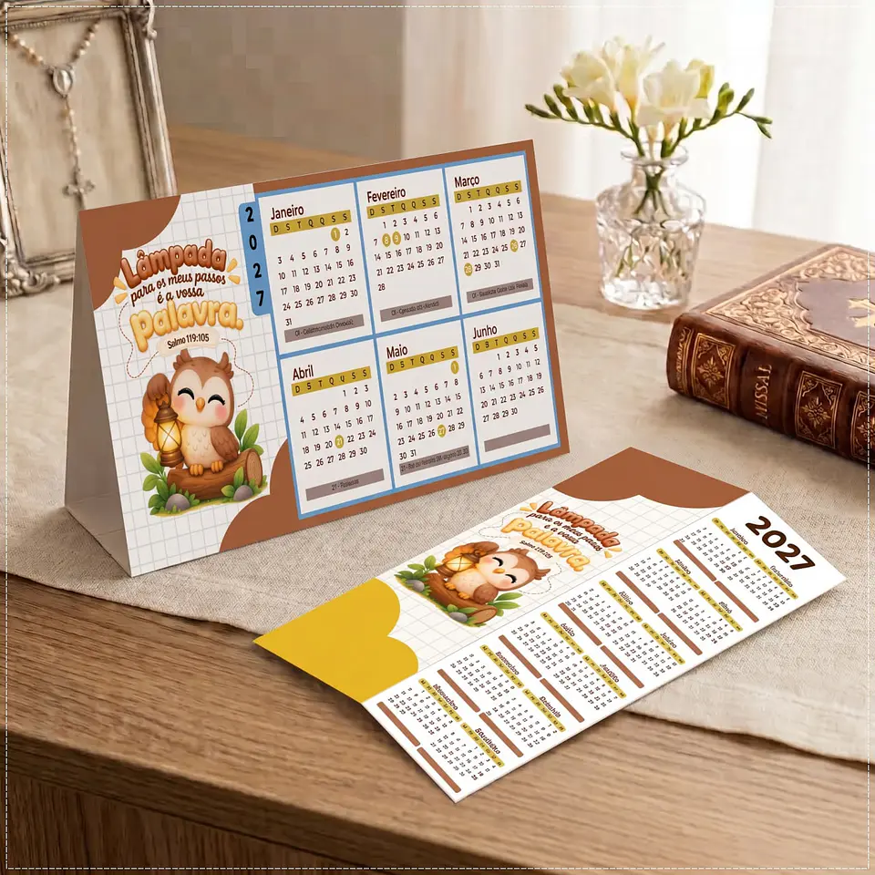 Arquivo de Corte Calendário e Marca Página Religioso 65 1