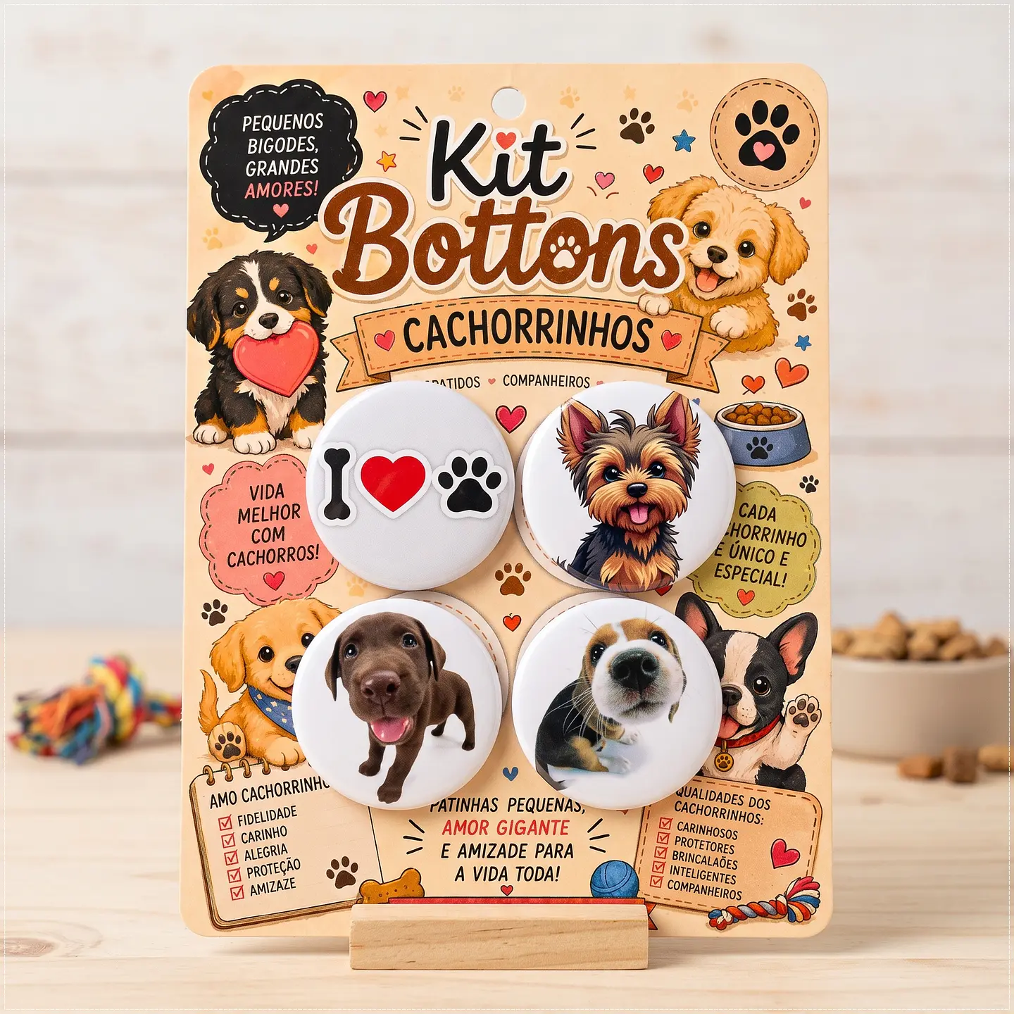 Arquivo de Corte Bottons Cachorrinhos 78 1