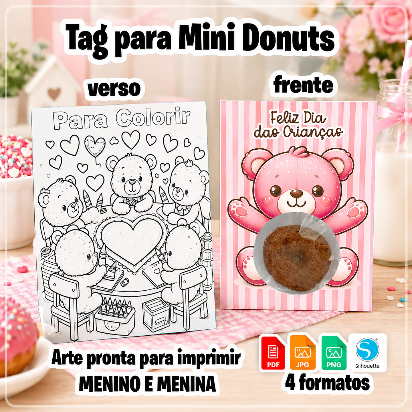 Arquivo de Corte Mini Donuts Dia das Crianças 6 1