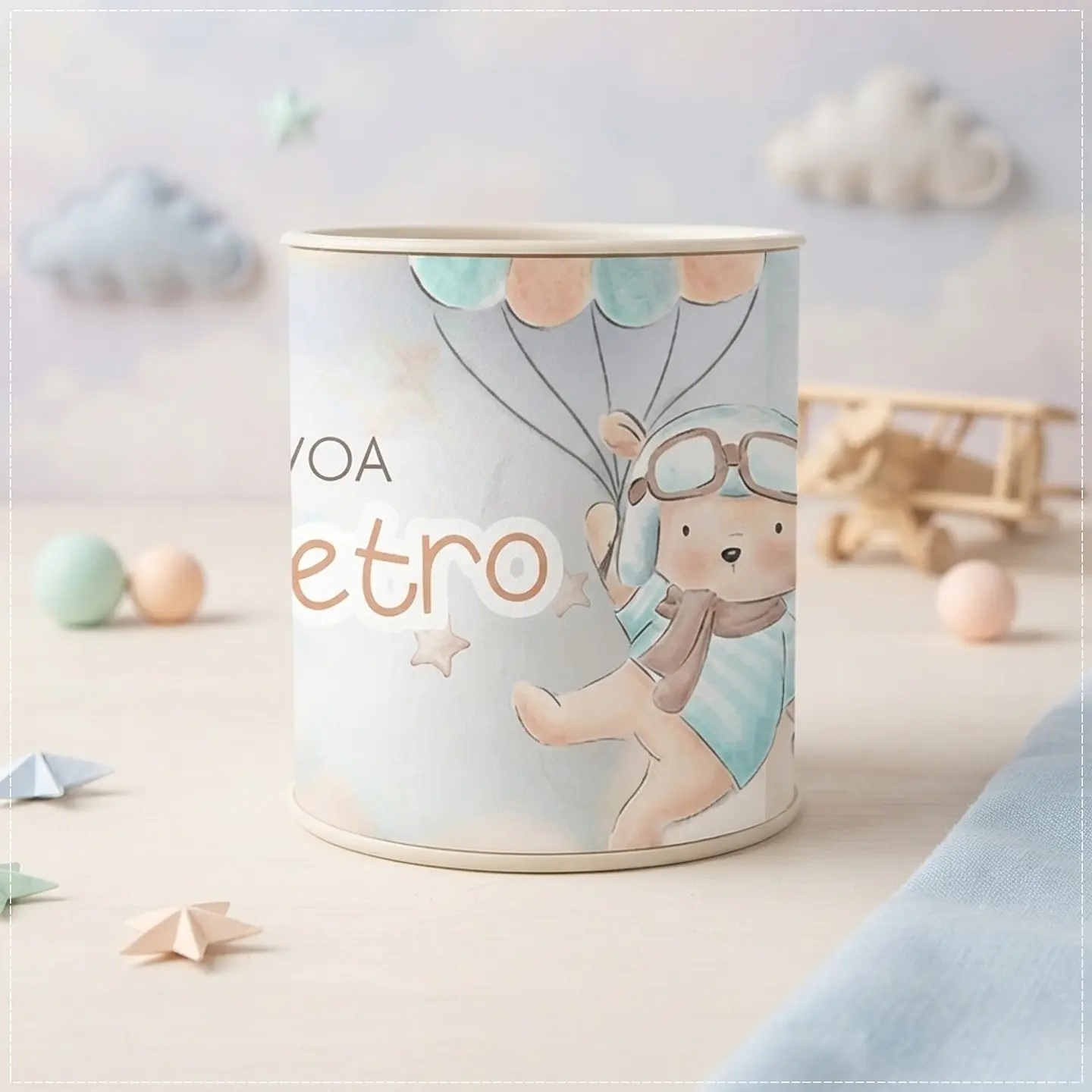 Arquivo de Corte - Tubolata Ursinho Aviador 1