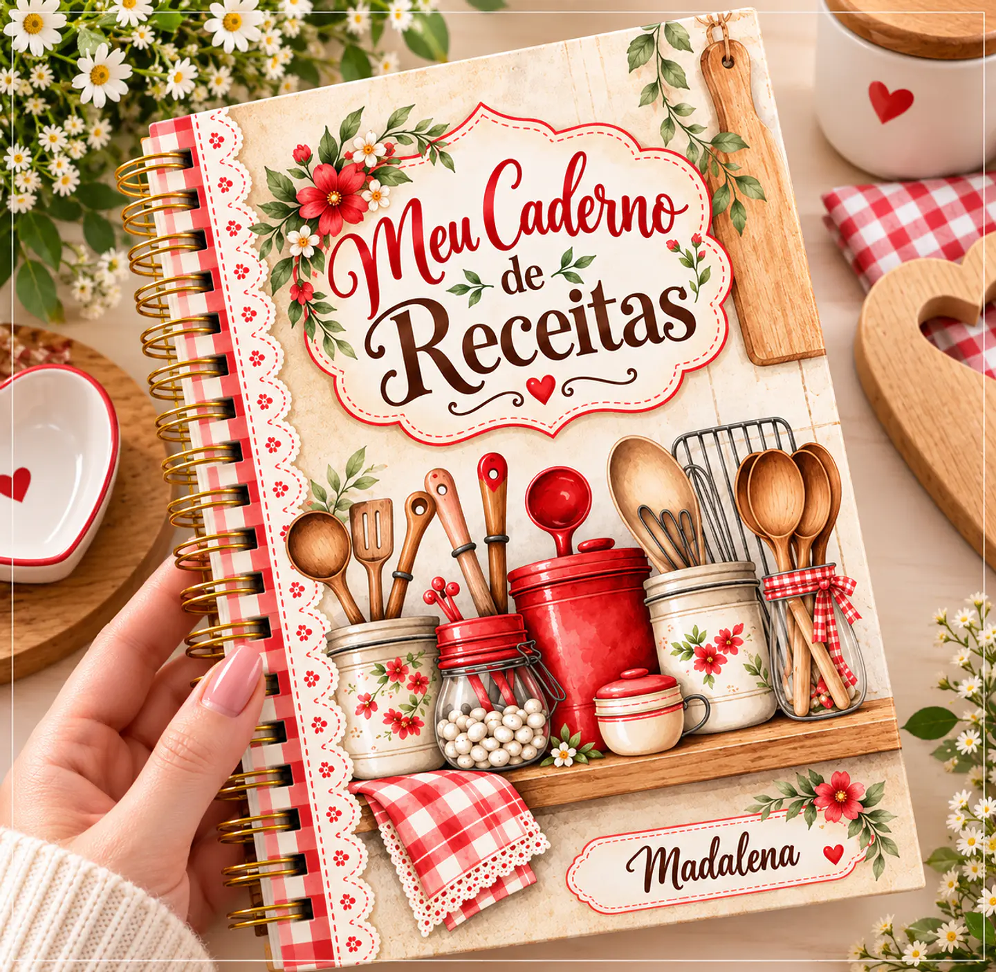 Encadernação - Caderno de Receitas Vintage 1