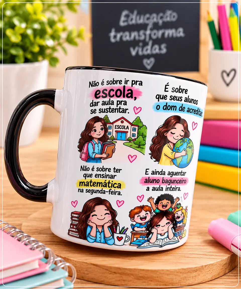 Sublimação - Caneca Não é Sobre ir pra Escola 1