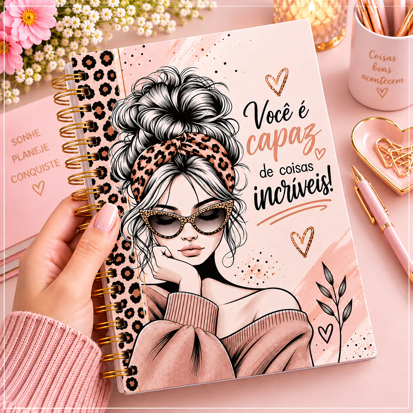 Encadernação - Caderno de Anotações Mulher Incrível 1