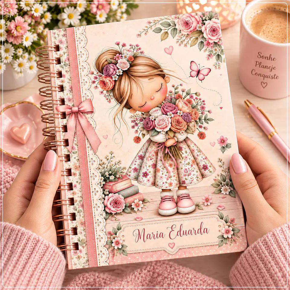 Encadernação - Caderno de Anotações Encanto em Flor 1