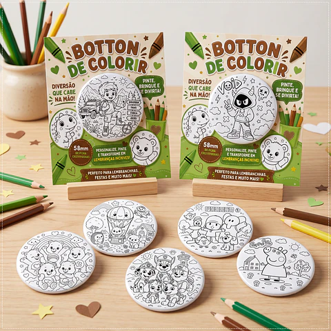 Arquivo de Corte Bottons Colorir 2