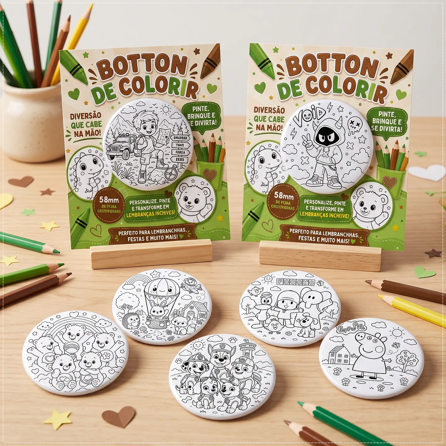 Arquivo de Corte Bottons Colorir 2 1