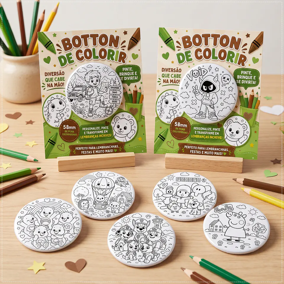 Arquivo de Corte Bottons Colorir 2 1