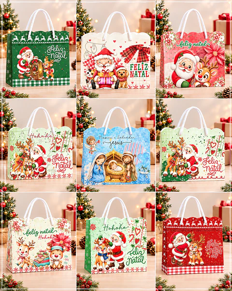 Arquivo de Corte Sacolinhas Natal 1