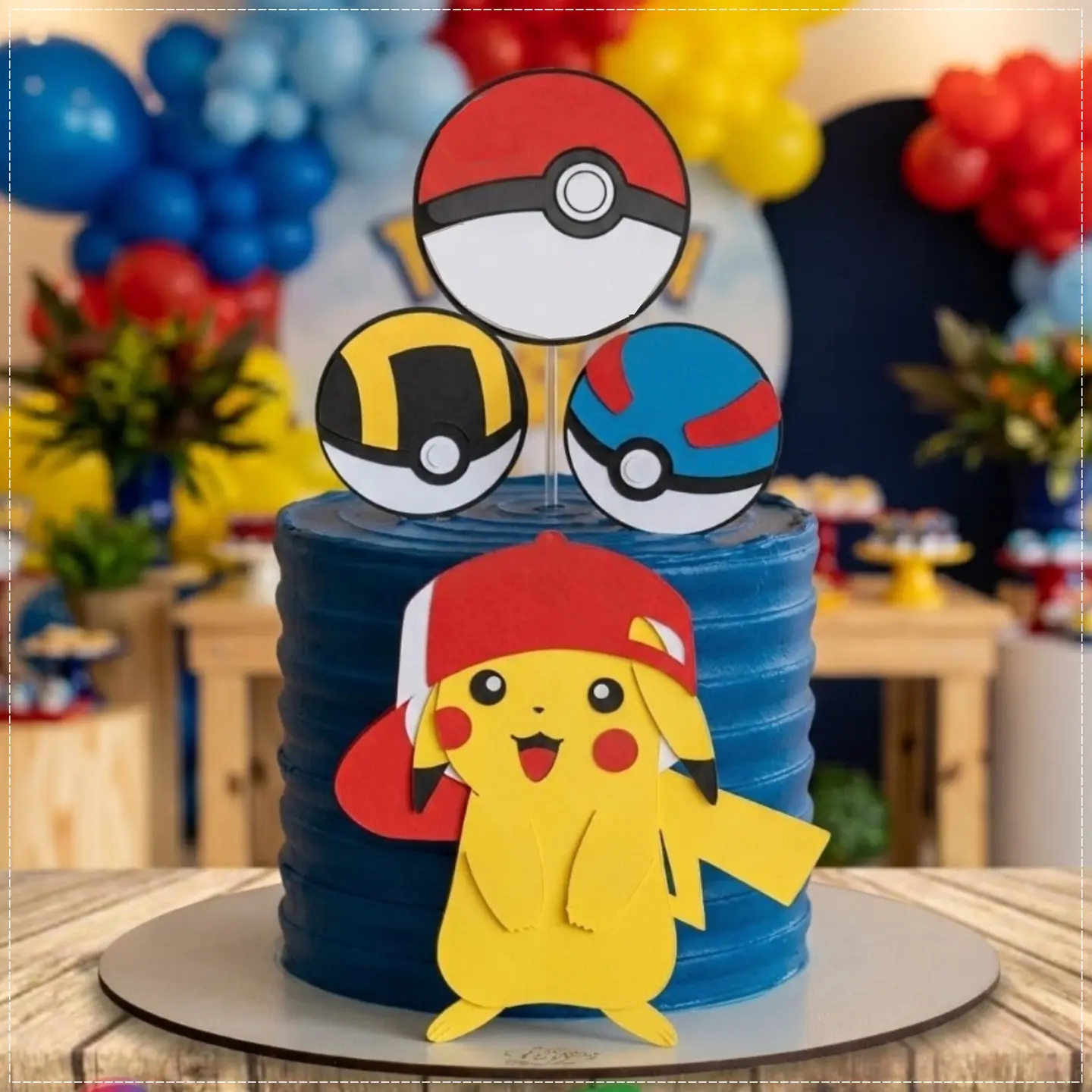 Arquivo de Corte Topo de Bolo Dragon Ball Pikachu 36 1