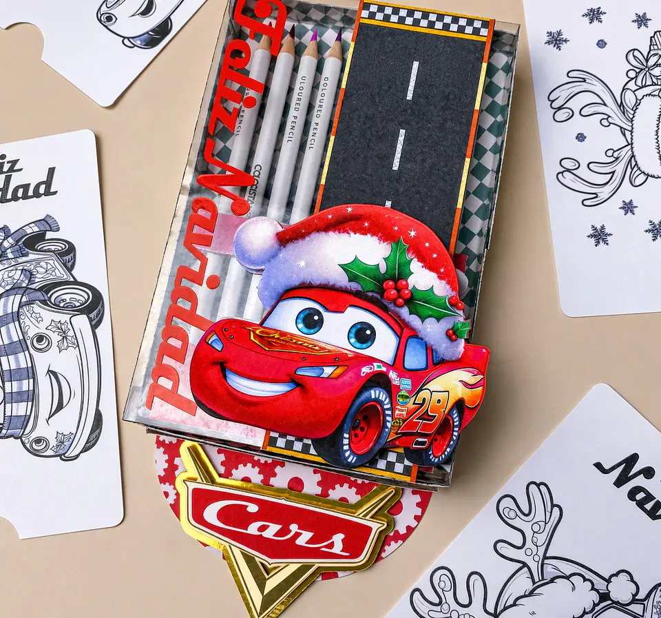 Arquivo de Corte Caixa de Atividades Carros Natal 1 1