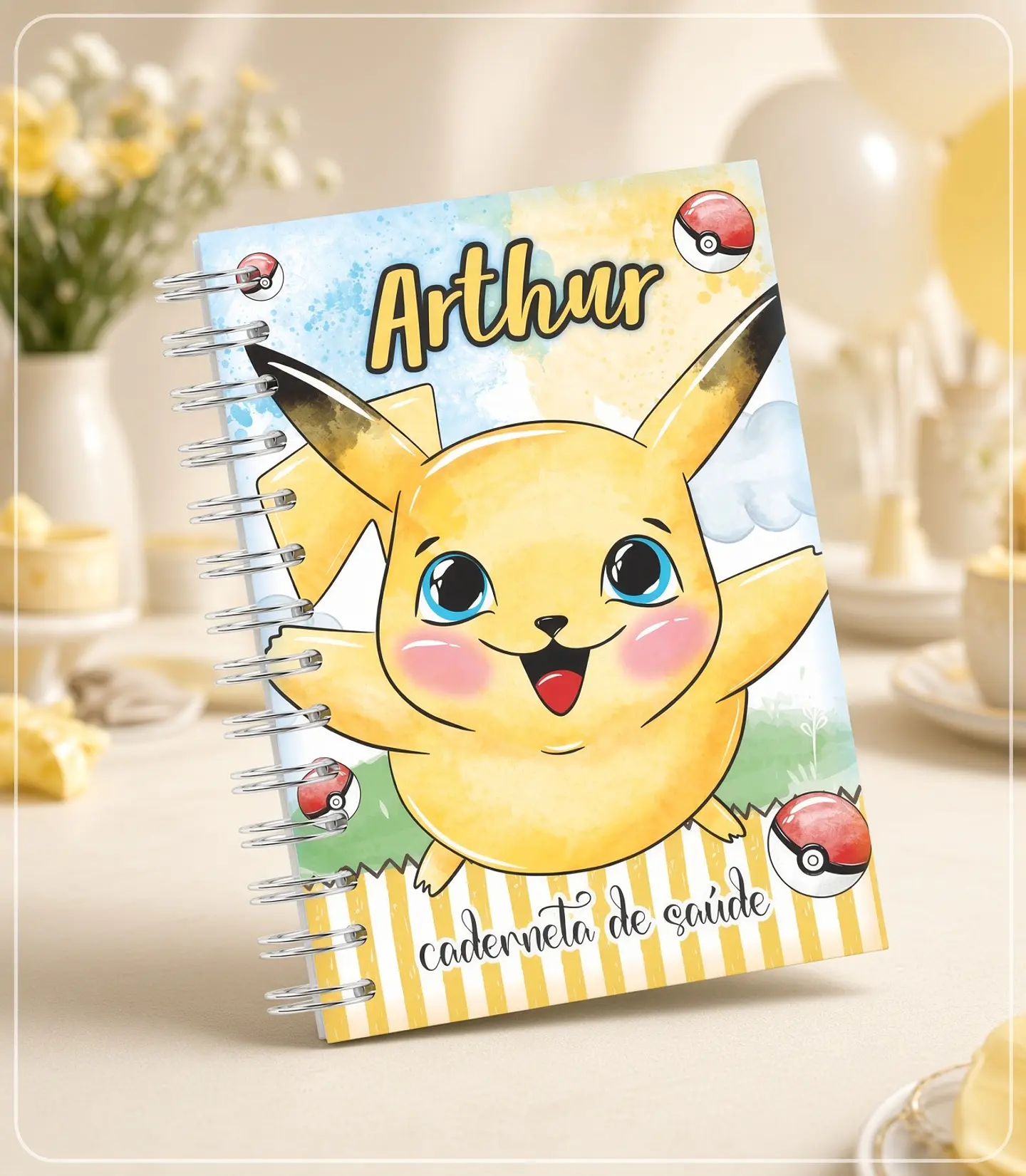 Encadernação - Caderneta Pikachu 1
