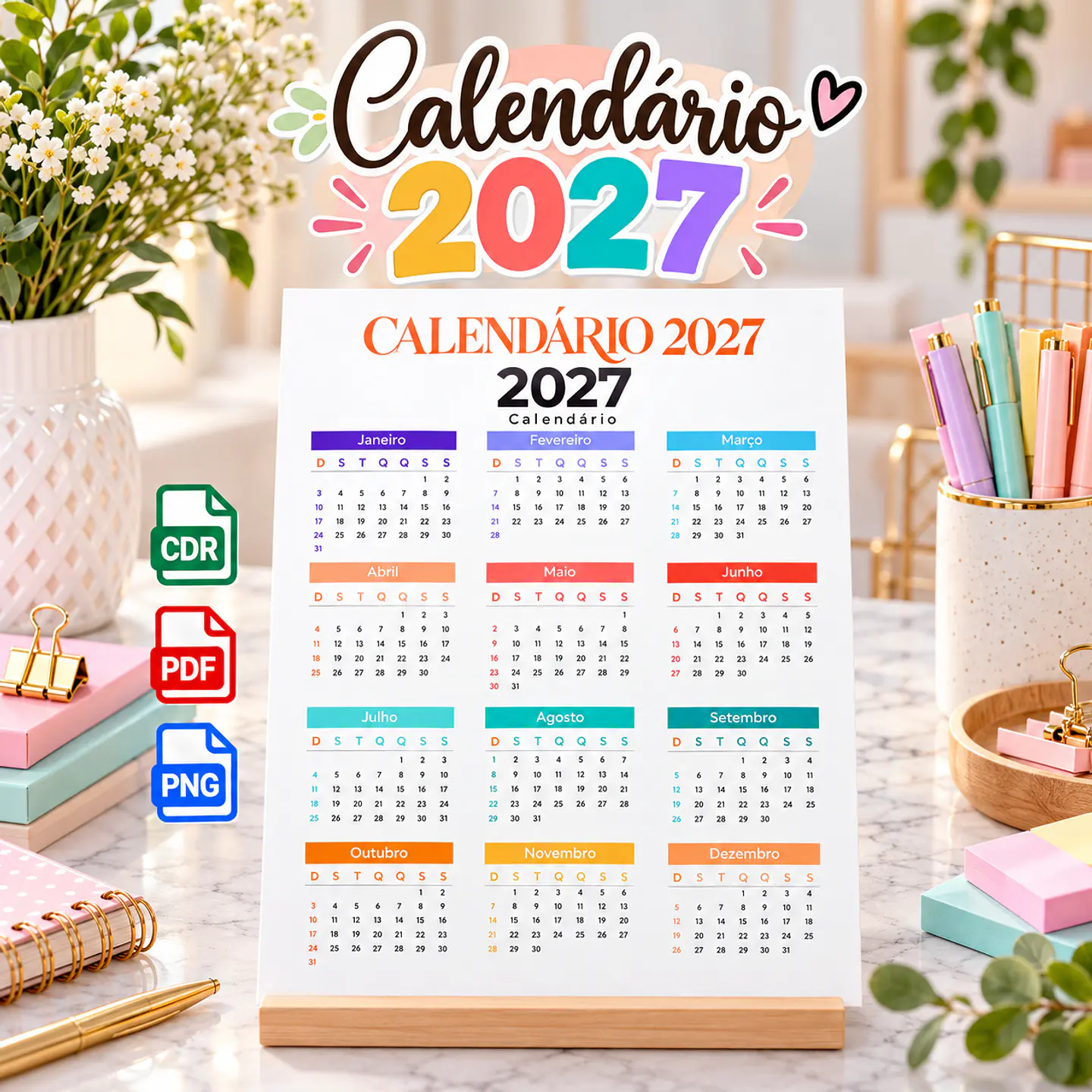 Arquivo de Corte Calendário 27 1 1