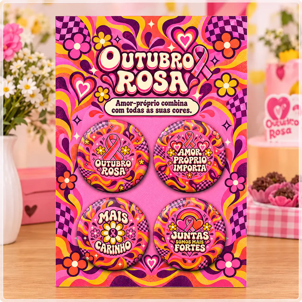 Arquivo de Corte Bottons Outubro Rosa 6 1