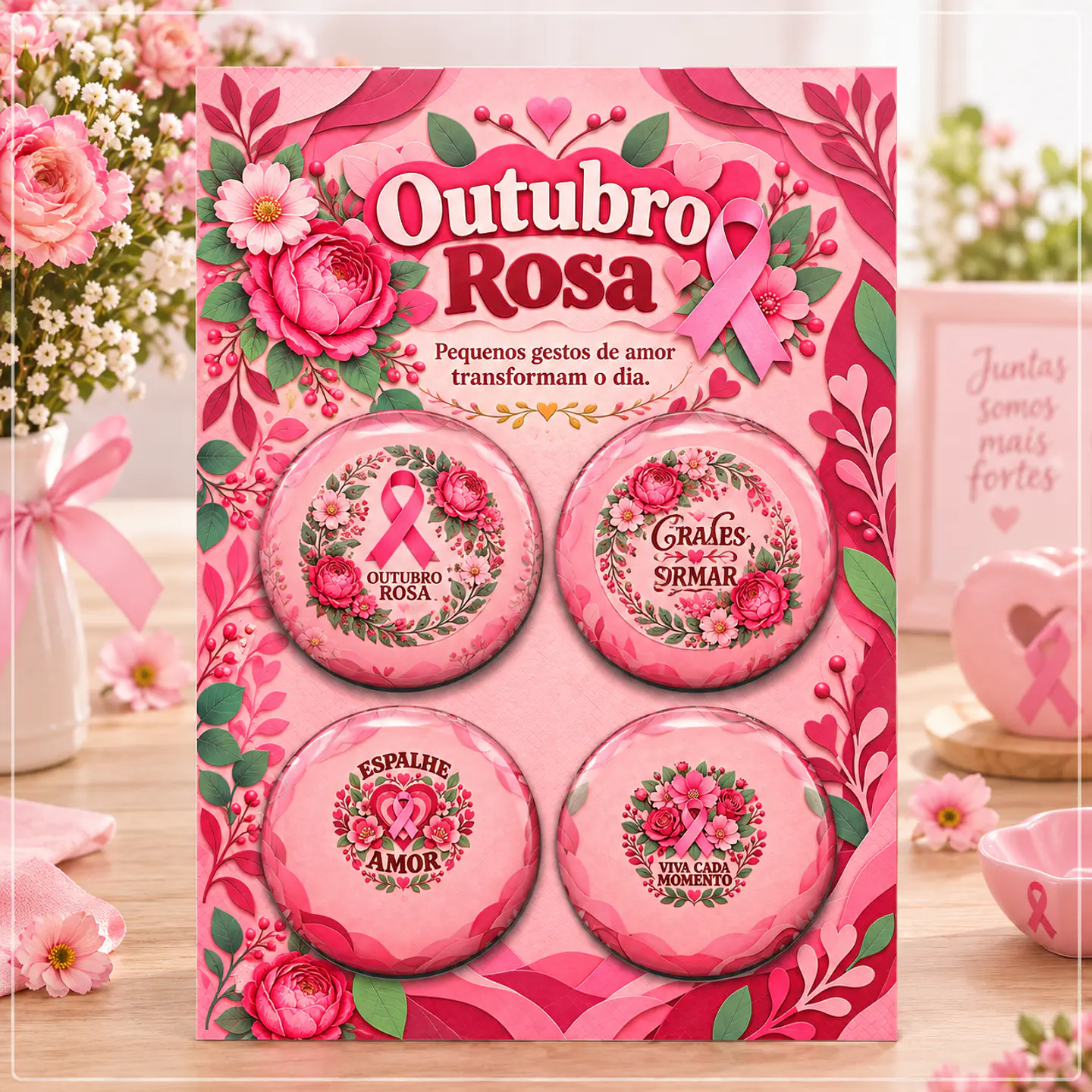 Arquivo de Corte Bottons Outubro Rosa 3 1