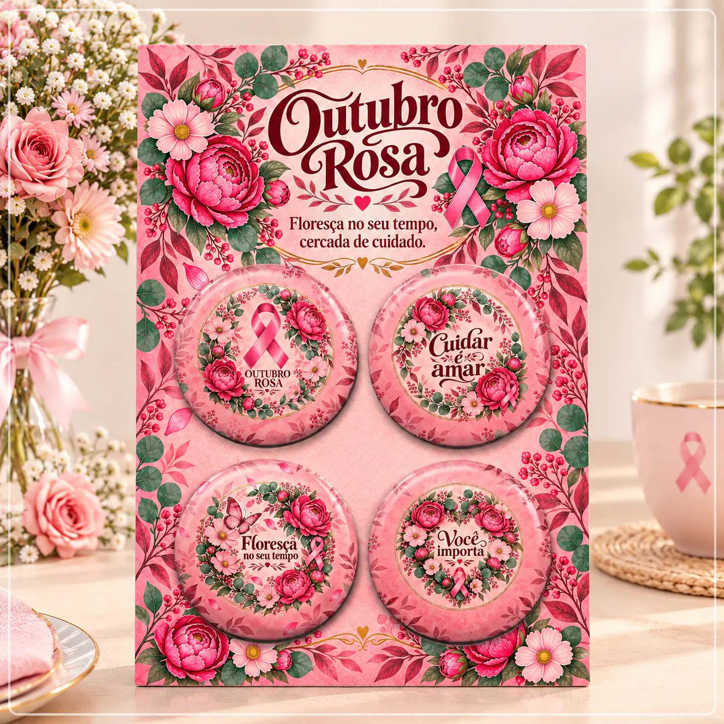 Arquivo de Corte Bottons Outubro Rosa 2 1