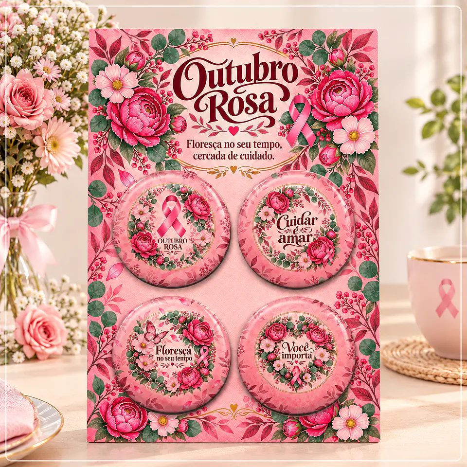 Arquivo de Corte Bottons Outubro Rosa 2 1