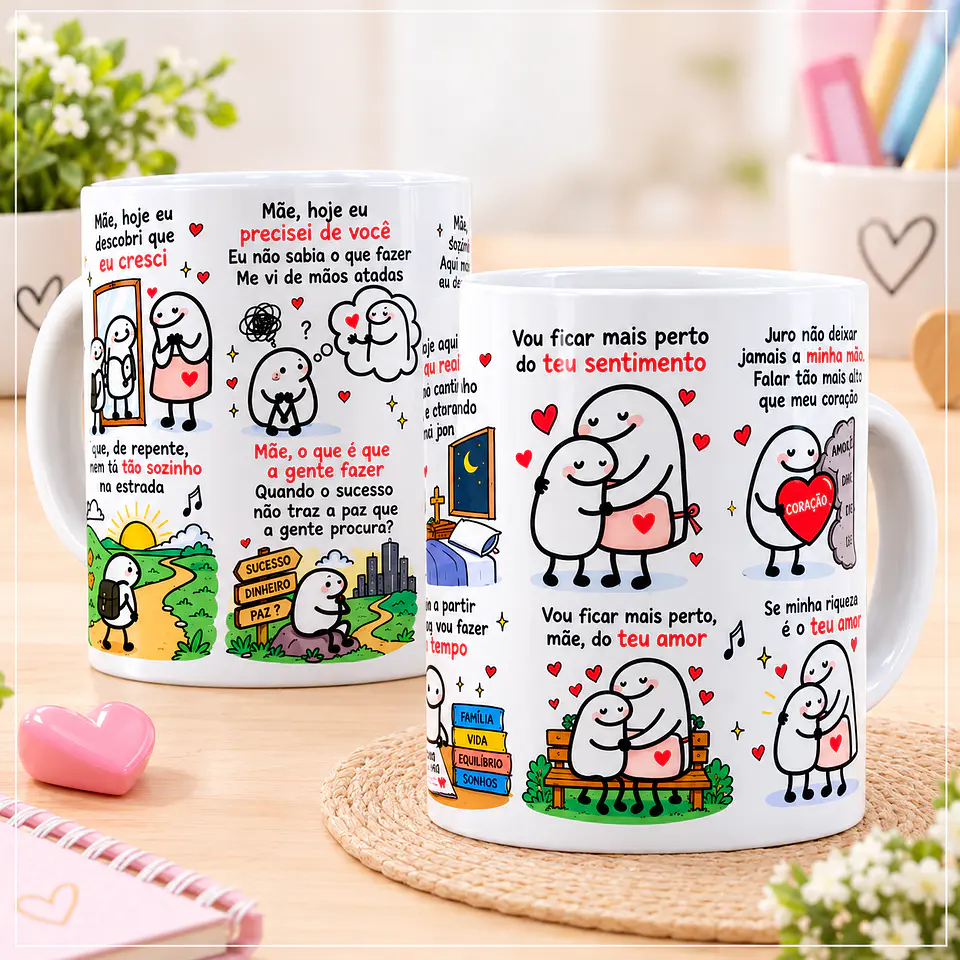 Sublimação - Caneca Mãe Hoje eu Percebi que Cresci 1
