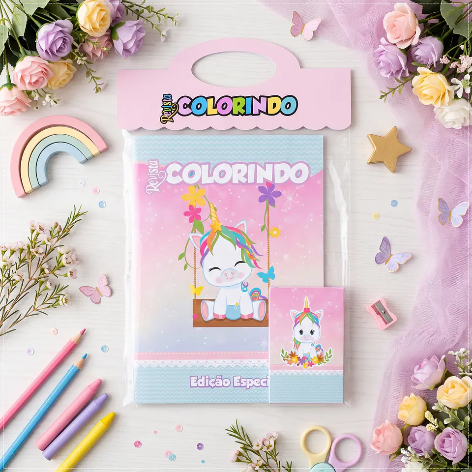 Arquivo de Corte Revistinha de Colorir Unicornio 45 1