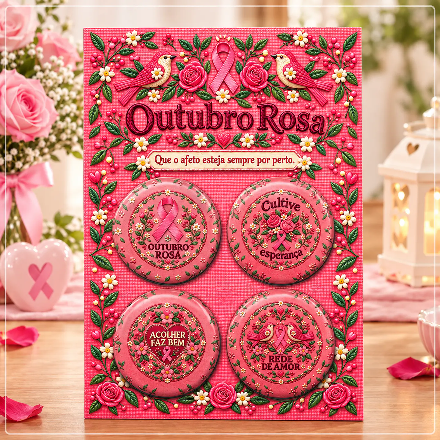 Arquivo de Corte Bottons Outubro Rosa 4 1