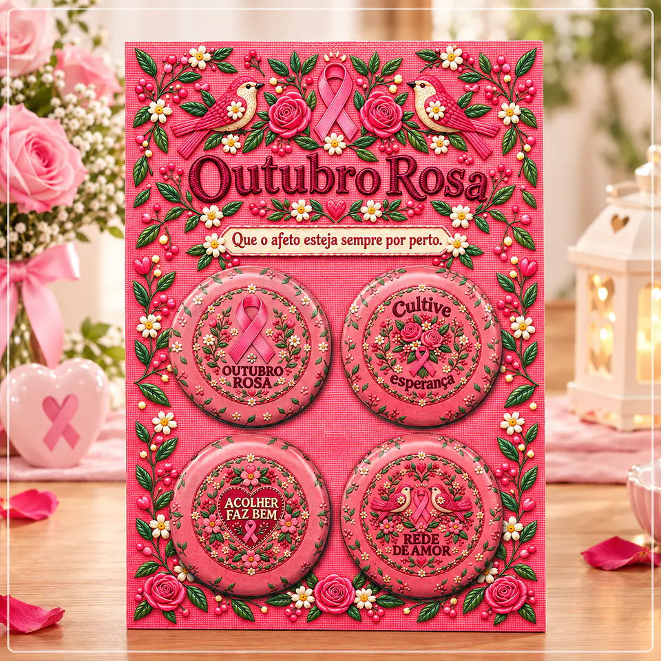 Arquivo de Corte Bottons Outubro Rosa 4 1