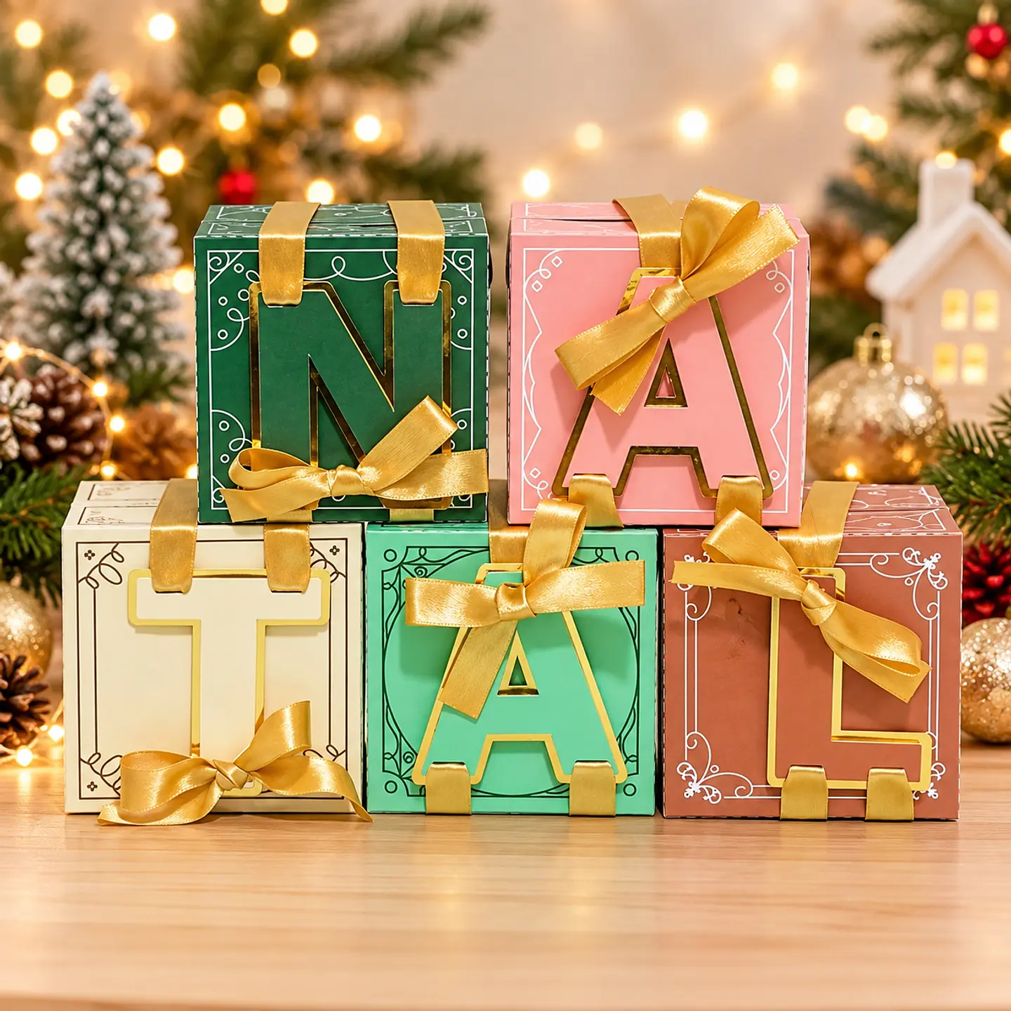Arquivo de Corte Caixa Monograma Natal 2 1