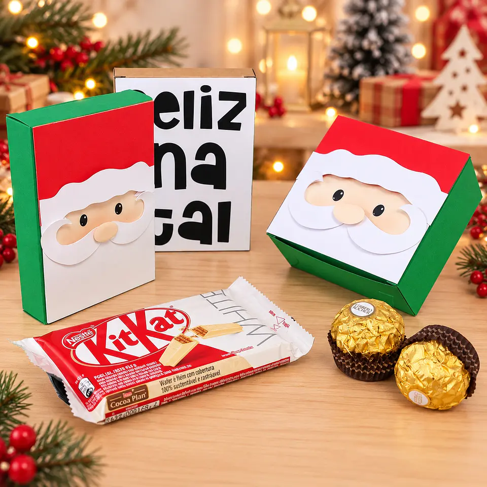 Arquivo de Corte Kit De Caixas Chocolates Kit Kat e Doces Natal 1 1