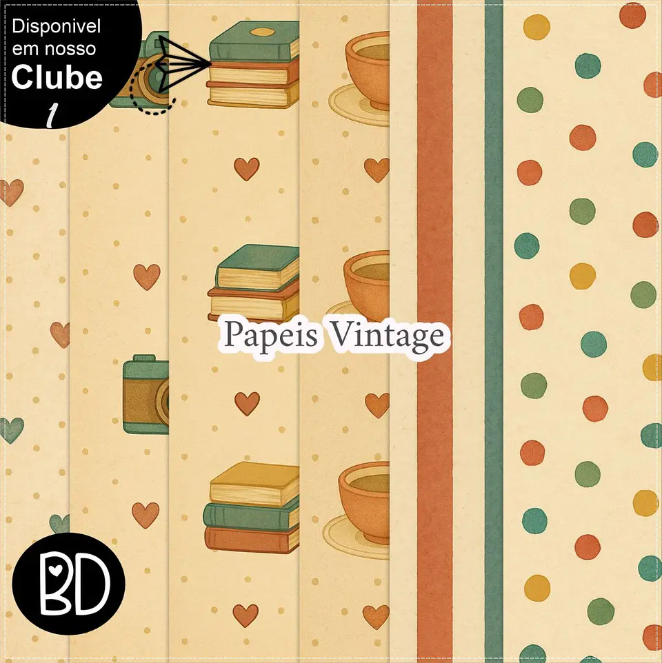 Kit Papéis Digitais Vintage 810 1