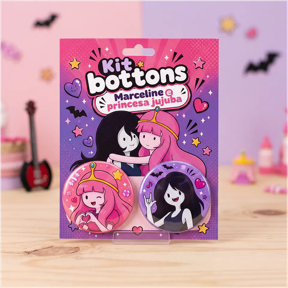 Arquivo de Corte Bottons Hora de Aventura Marceline e Princesa Jujuba 66 1