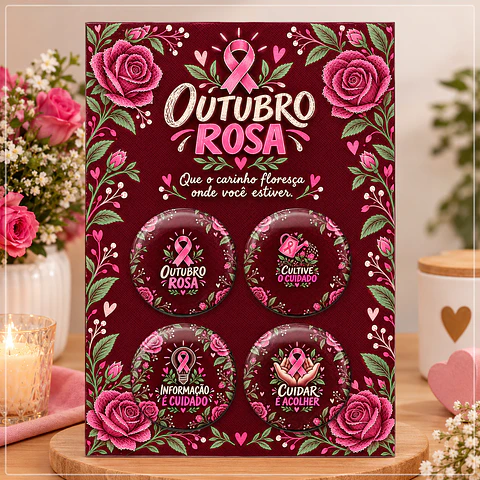 Arquivo de Corte Bottons Outubro Rosa 15
