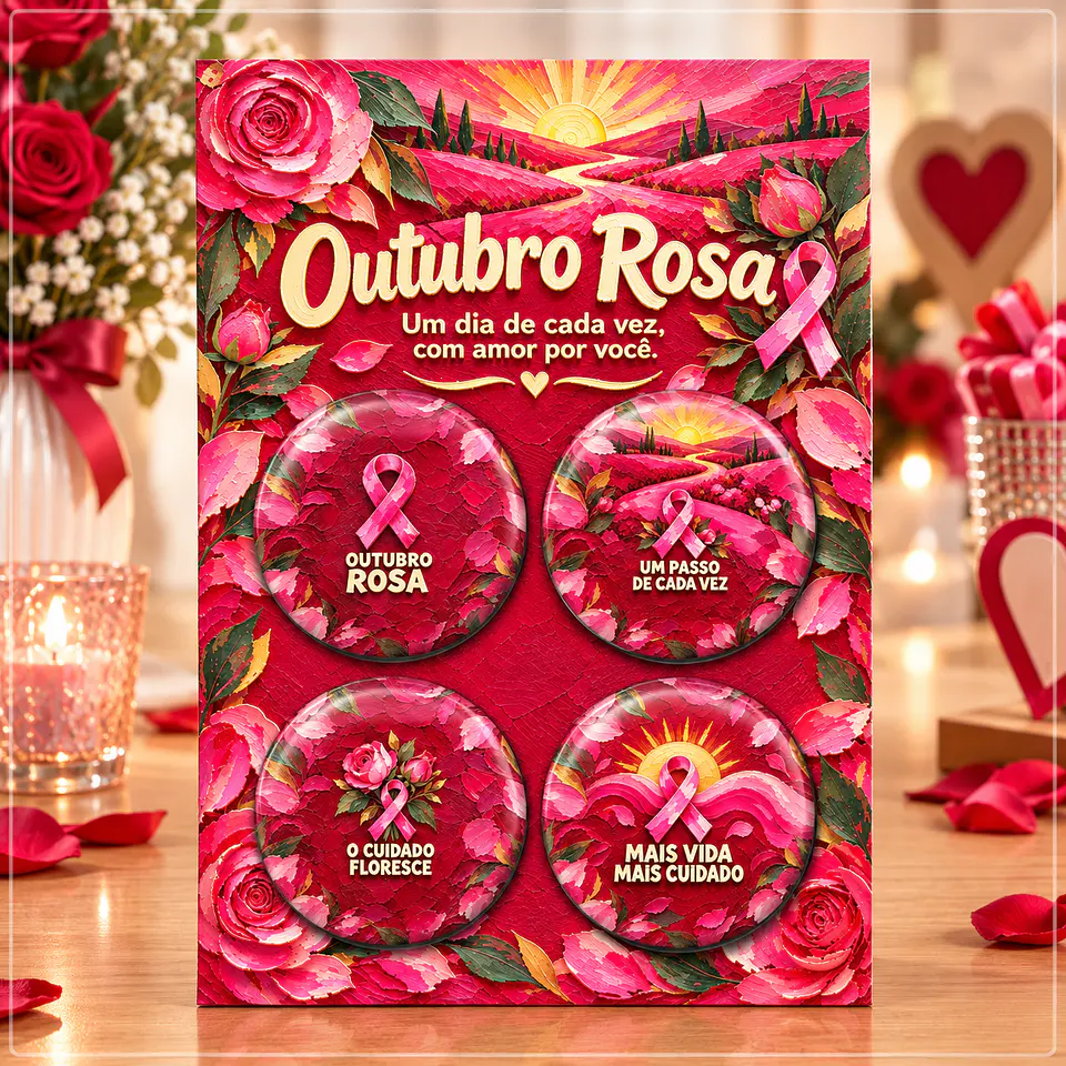 Arquivo de Corte Bottons Outubro Rosa 12 1
