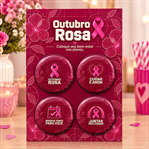 Arquivo de Corte Bottons Outubro Rosa 11